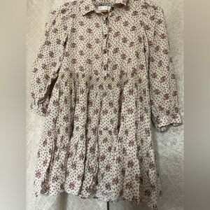 Zara Kids Cream and Floral Dress